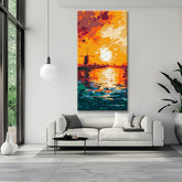 Painting by Numbers Panoramic Evening Atmosphere by The Sea